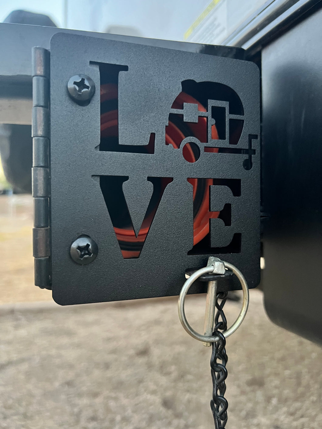 LOVE | Metal RV Bumper Cap Cover Pair | 4