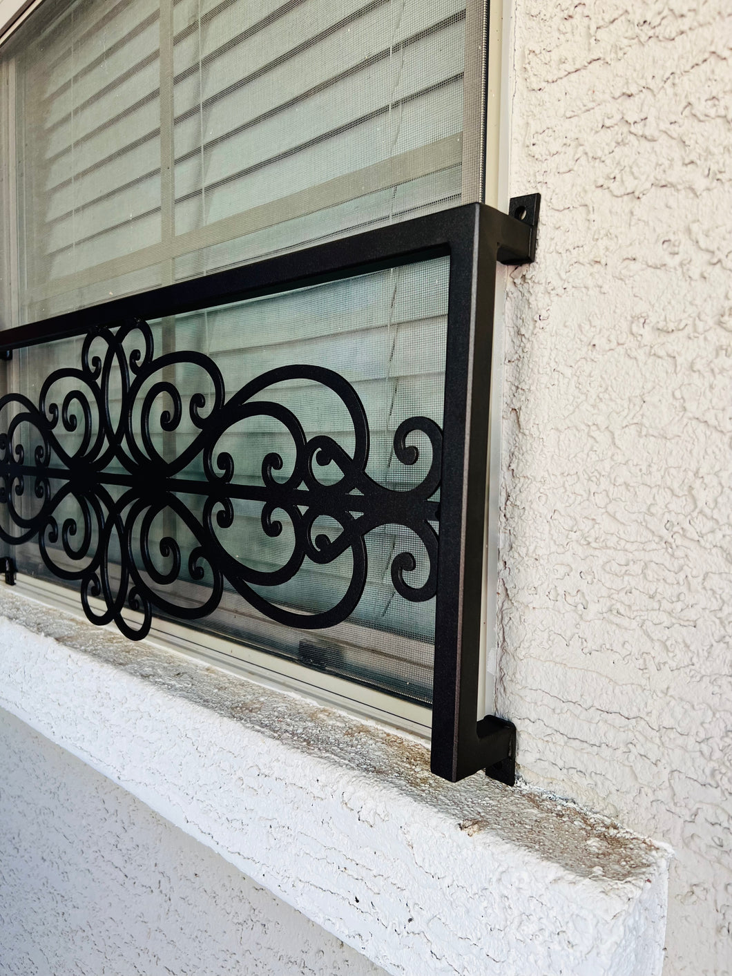 Window Grille Scroll | Custom Metal Window Grate | Customizable Metal