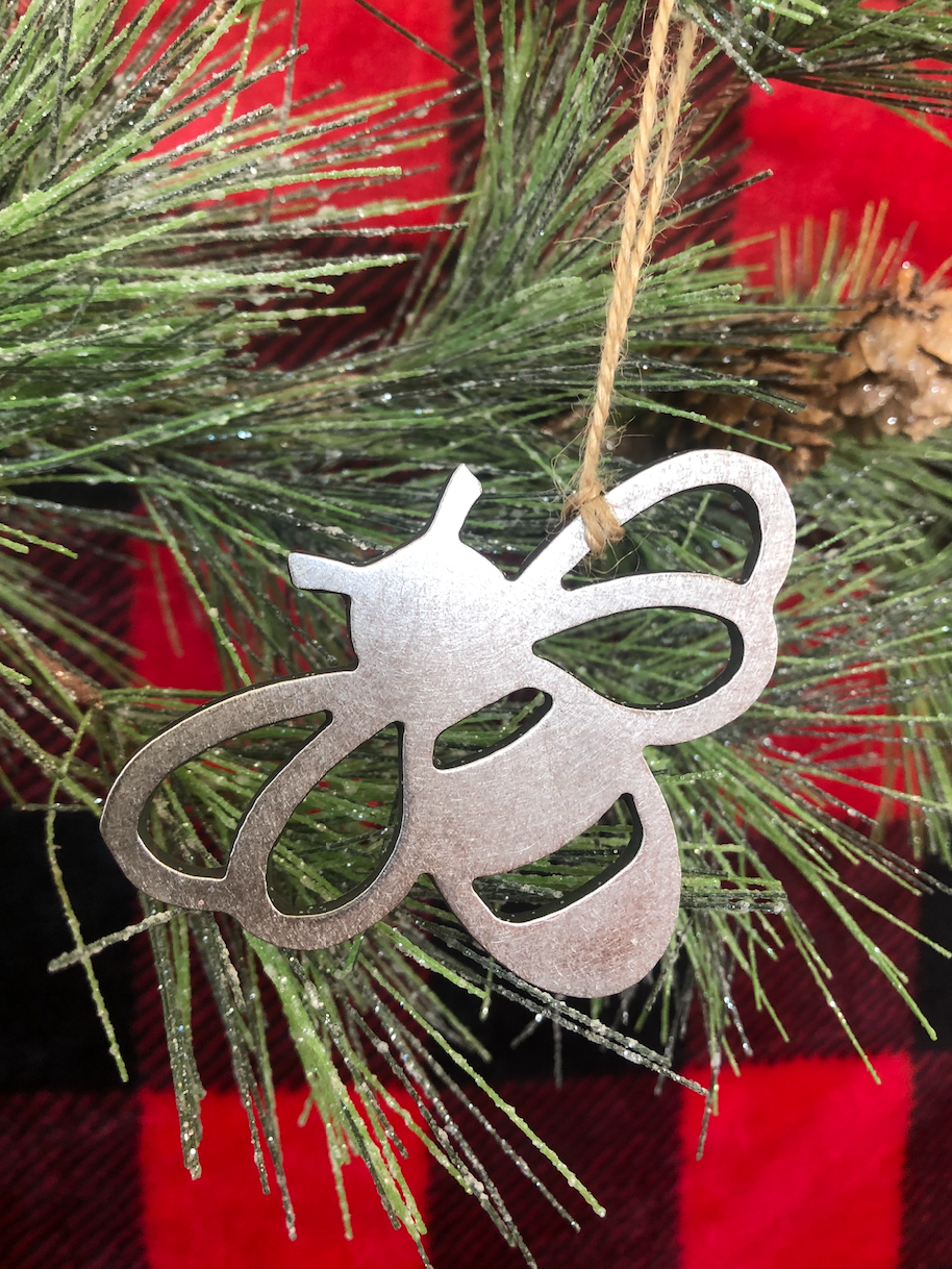 Metal Bee Ornament | Christmas Ornament |