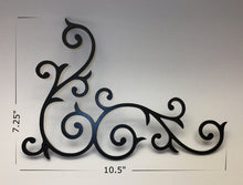 Load image into Gallery viewer, Metal Accent Scroll Pair| Wall Decor | Farmhouse Wall Decor | Metal Wall Decor | Rustic Wall Decor
