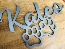 Load image into Gallery viewer, Personalized Pet Name Plate | Doghouse Name Plate | Dog Door Name Plate | Cat Name Plate | Paw Plate | Dog Name Sign
