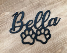 Load image into Gallery viewer, Personalized Pet Name Plate | Doghouse Name Plate | Dog Door Name Plate | Cat Name Plate | Paw Plate | Dog Name Sign
