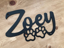 Load image into Gallery viewer, Personalized Pet Name Plate | Doghouse Name Plate | Dog Door Name Plate | Cat Name Plate | Paw Plate | Dog Name Sign
